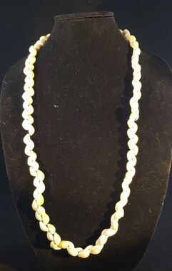 Vintage Unsigned Cowry/Cowrie Shell 17" Long Strand Chunky Statement Necklace